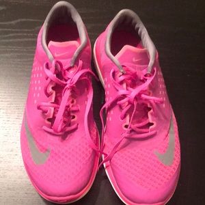 Nike pink running shoes